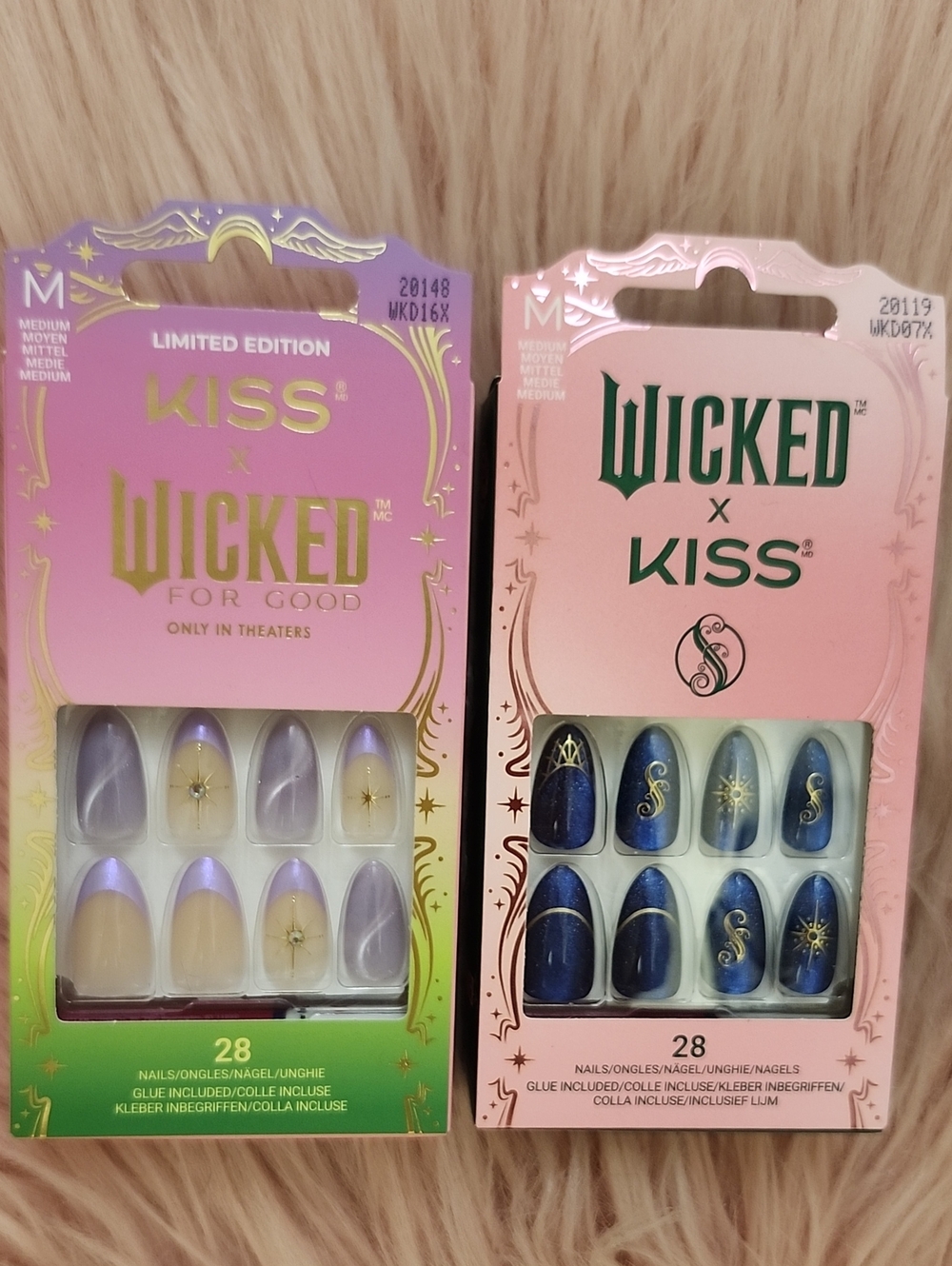 LIMITED EDITION!! Brand New 2CT BUNDLE KISS X WICKED False Nails-M